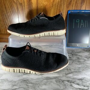 Cole Haan ZERØGRAND Knit Oxford Dress Shoes Black Comfort Lightweight 10.5M